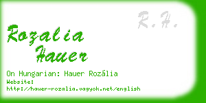 rozalia hauer business card
